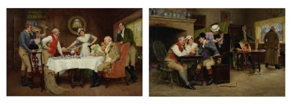 John Arthur Lomax (British, 1857-1923) Despair and Consolation, a pair each 43 x 54cm (16 15/16 ...