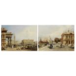 Edward Pritchett (British, 1828-1864) Venetian views, a pair each 27 x 36cm (10 5/8 x 14 3/16in...