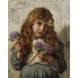 Sophie Gengembre Anderson (British, 1823-1903) The flower girl