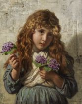 Sophie Gengembre Anderson (British, 1823-1903) The flower girl
