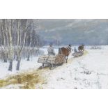 Andrei Afanasievich Egorov (Russian, 1878-1954) Winter scene
