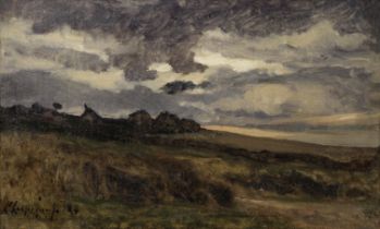 Henri Joseph Harpignies (French, 1819-1916) Paysage au ciel plomb&#233;