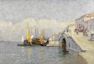 Terrick Williams (British, 1860-1936) A view of the Lagoon, Venice