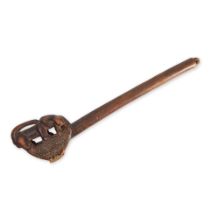 A Baule wood drum beater lg. 10 1/4 in.