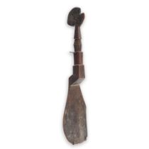 An Ivory Coast wood spatula ht. 12 1/8 in.