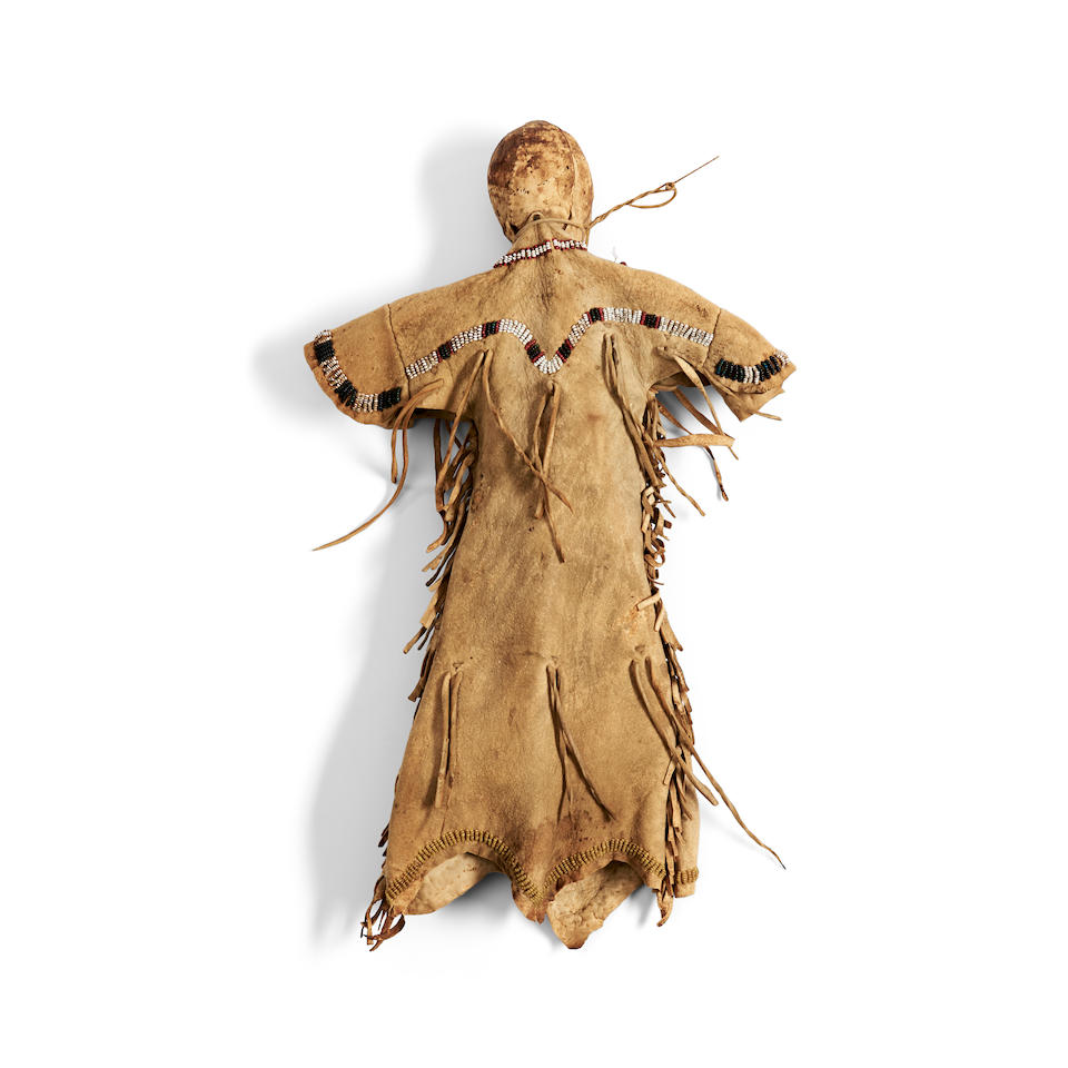 A Southern Plains beaded hide doll ht. 16 1/4 in. - Image 3 of 3