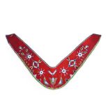A Northern Plains beaded cloth horse collar lg. 41 1/2 in.