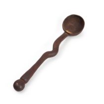 A Dogon wood ladle lg. 18 in.