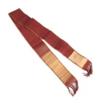 A Micronesian woven sash lg. 70 1/2 in.