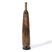 A large wooden African horn ht. 37 in.