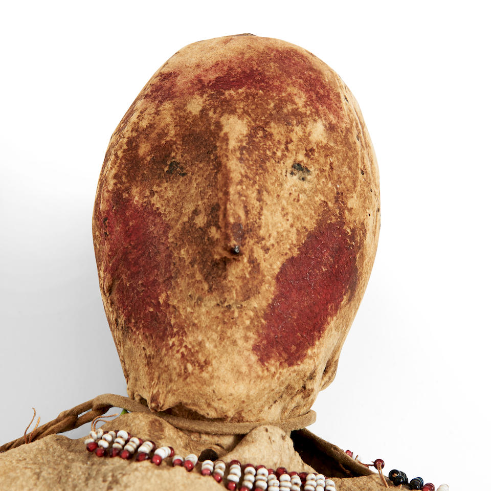 A Southern Plains beaded hide doll ht. 16 1/4 in. - Image 2 of 3