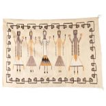 A Diné (Navajo) Yei textile 47 x 37 in.