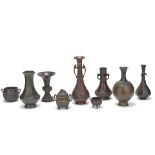 NINE VARIOUS JAPANESE BRONZE VESSELS 19th-20th century (10)