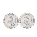 A PAIR OF FAMILLE ROSE 'FLORAL' DISHES Yongzheng (2)