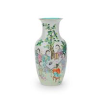 A FAMILLE ROSE 'LADIES' VASE 19th century