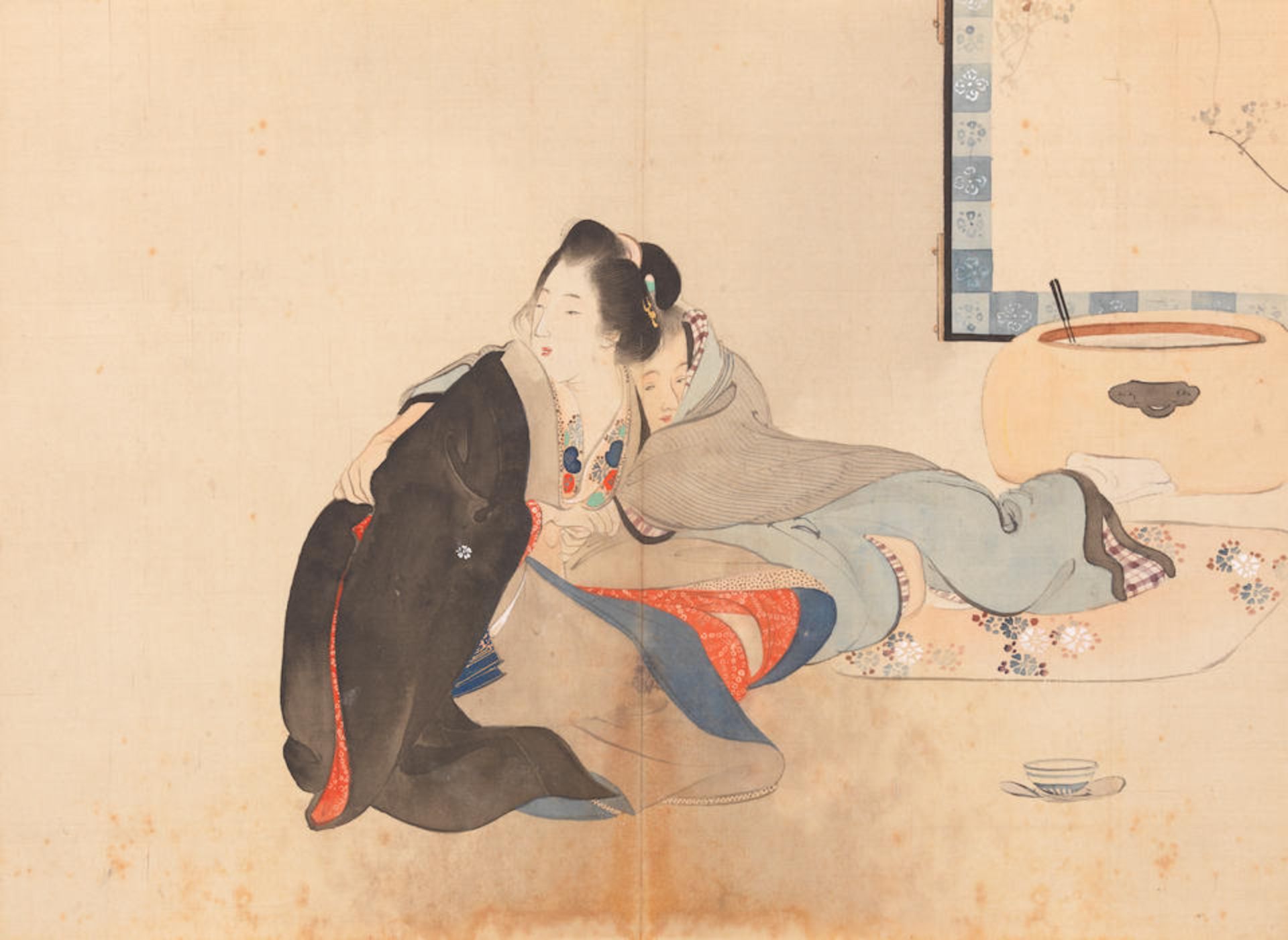 CHINESE SCHOOL (19TH CENTURY); JAPANESE SCHOOL (19TH CENTURY) Erotic Scenes (2) - Bild 5 aus 7