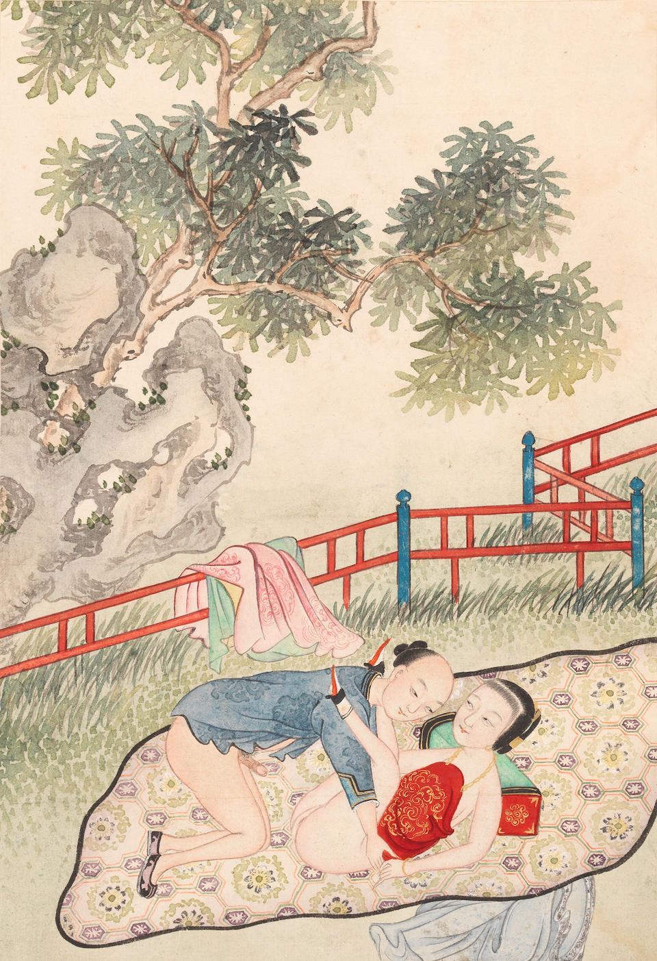 CHINESE SCHOOL (19TH CENTURY); JAPANESE SCHOOL (19TH CENTURY) Erotic Scenes (2) - Image 3 of 17