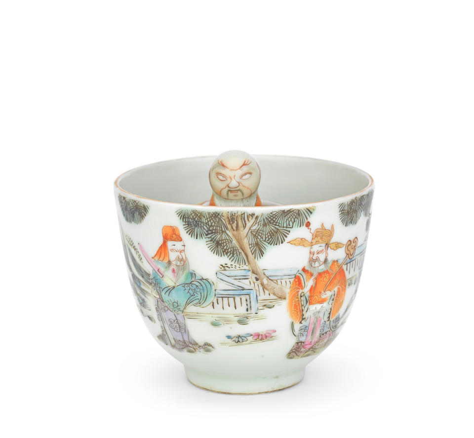 A FAMILLE ROSE 'SURPRISE' CUP Tongzhi six-character mark and of the period