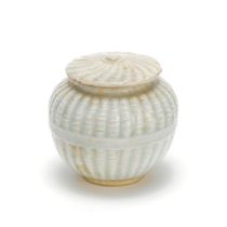 A FINE QINGBAI FISH-BASKET FORM JAR AND COVER Song Dynasty (2)