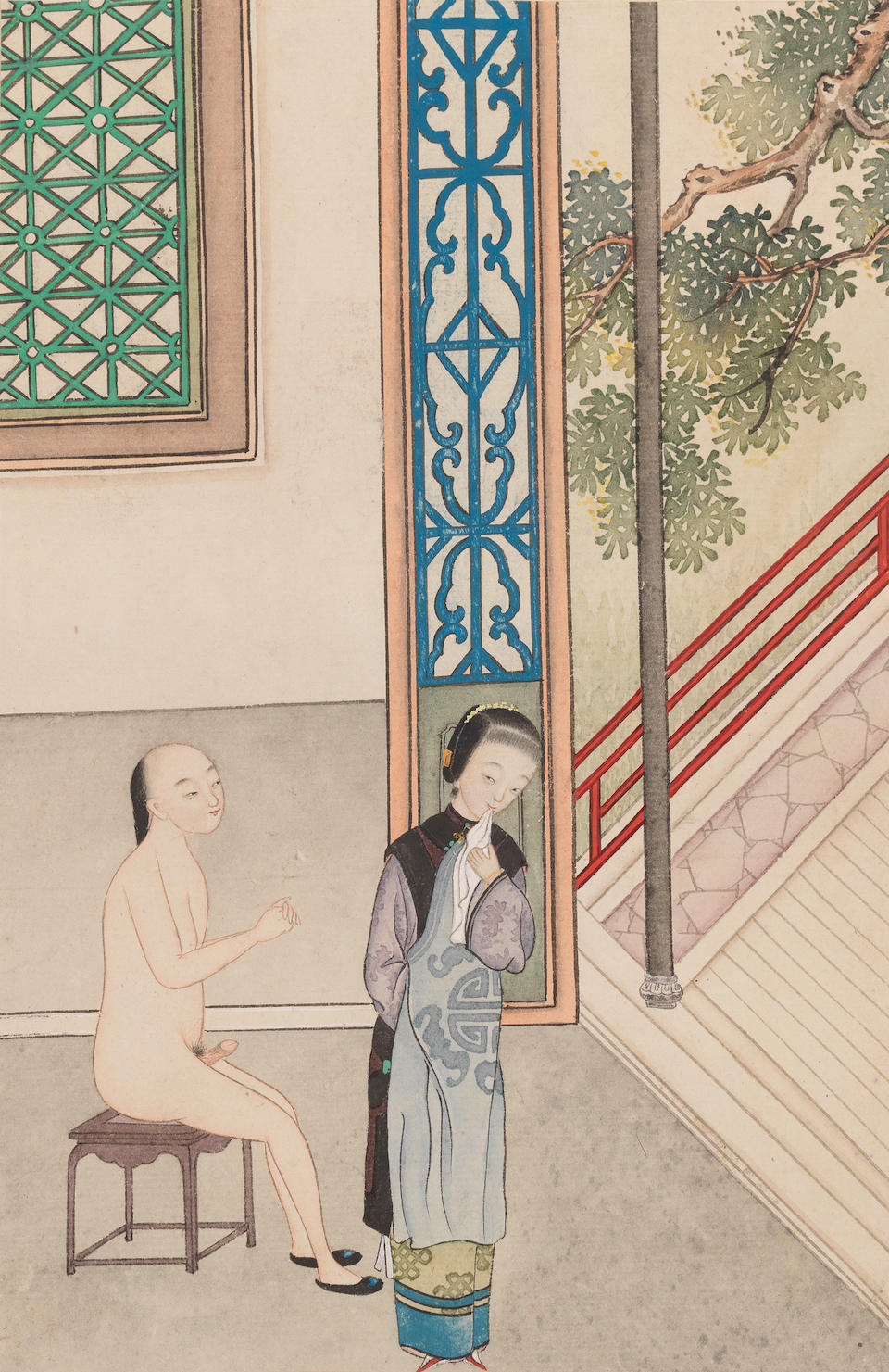 CHINESE SCHOOL (19TH CENTURY); JAPANESE SCHOOL (19TH CENTURY) Erotic Scenes (2) - Image 7 of 17