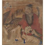 KOREAN SCHOOL (20TH CENTURY) Leopard and Scholar