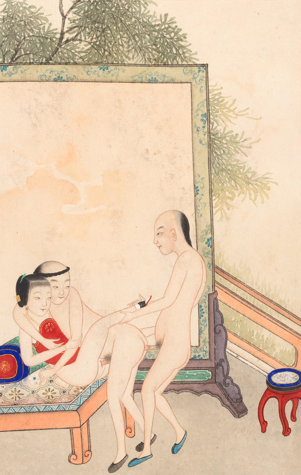 CHINESE SCHOOL (19TH CENTURY); JAPANESE SCHOOL (19TH CENTURY) Erotic Scenes (2) - Image 10 of 17