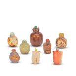 EIGHT AGATE SNUFF BOTTLES 19th/20th century (16)