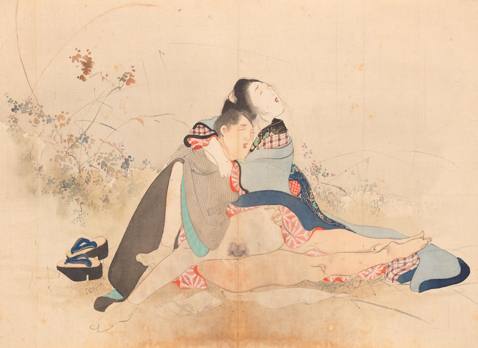 CHINESE SCHOOL (19TH CENTURY); JAPANESE SCHOOL (19TH CENTURY) Erotic Scenes (2) - Image 15 of 17