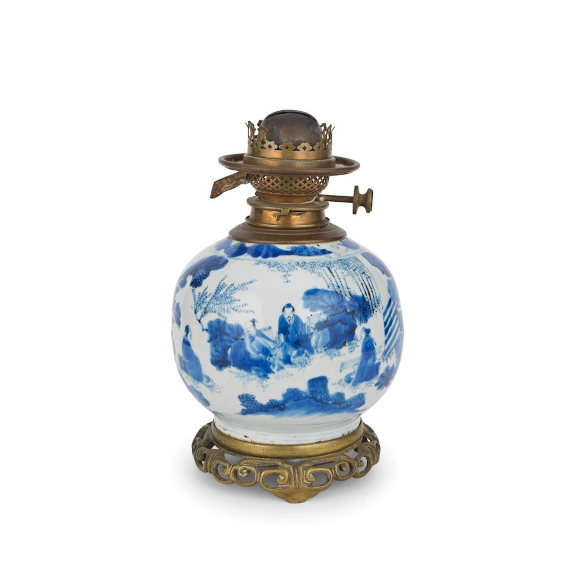 A BLUE AND WHITE 'SCHOLARS' JAR Chongzhen (3)