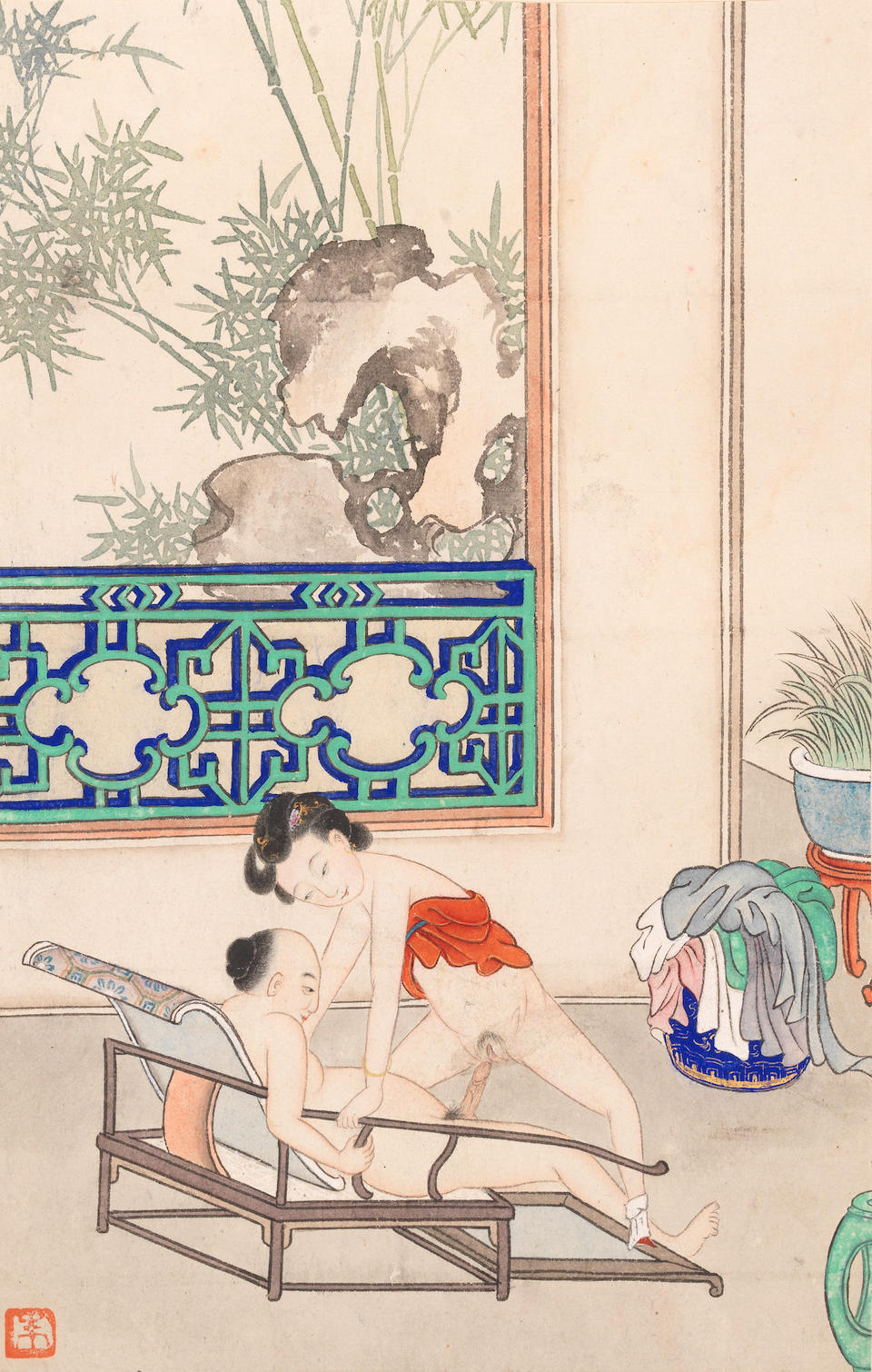 CHINESE SCHOOL (19TH CENTURY); JAPANESE SCHOOL (19TH CENTURY) Erotic Scenes (2) - Image 11 of 17