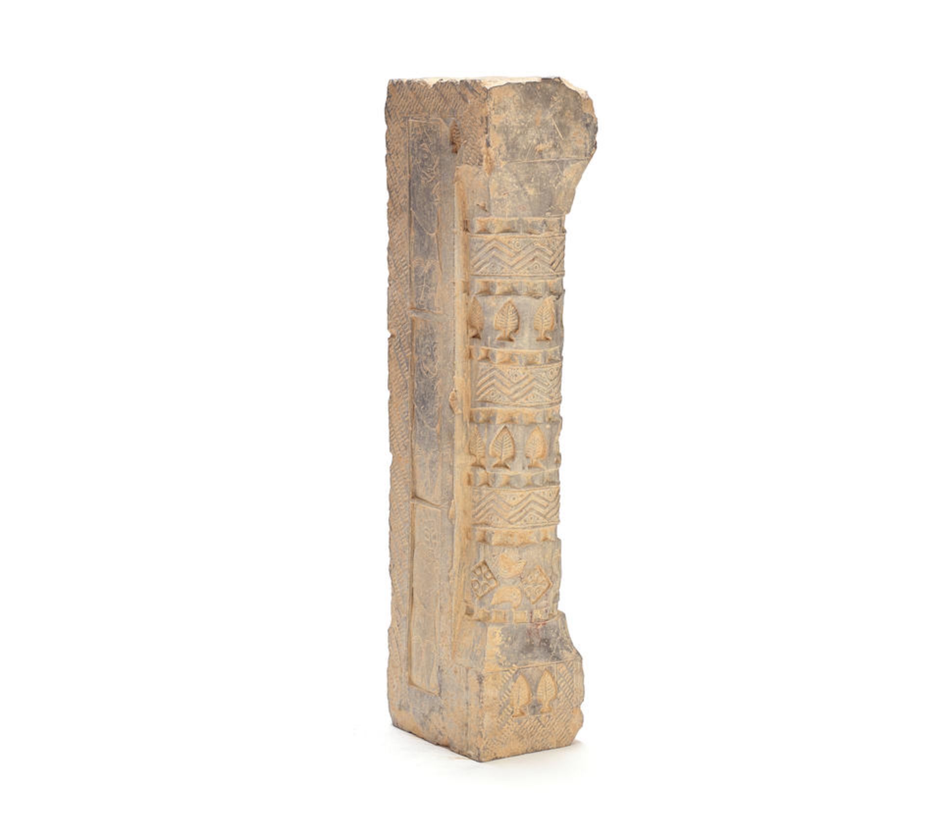 A POTTERY TOMB PILASTER Han Dynasty