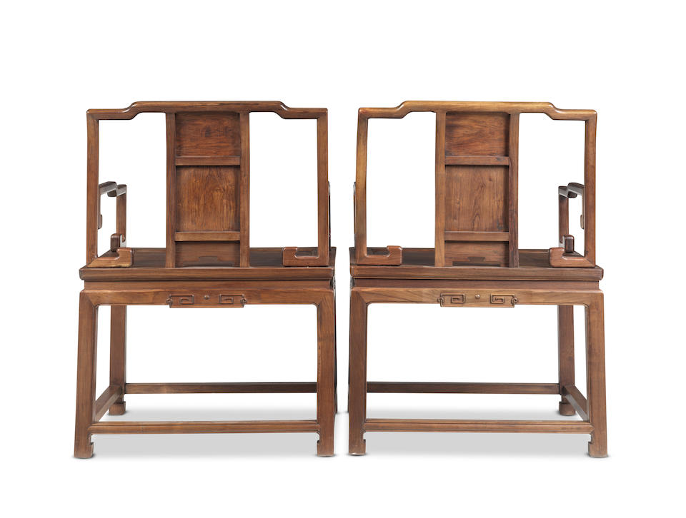 A PAIR OF HUALI ARMCHAIRS Late 20th century (2) - Image 2 of 2
