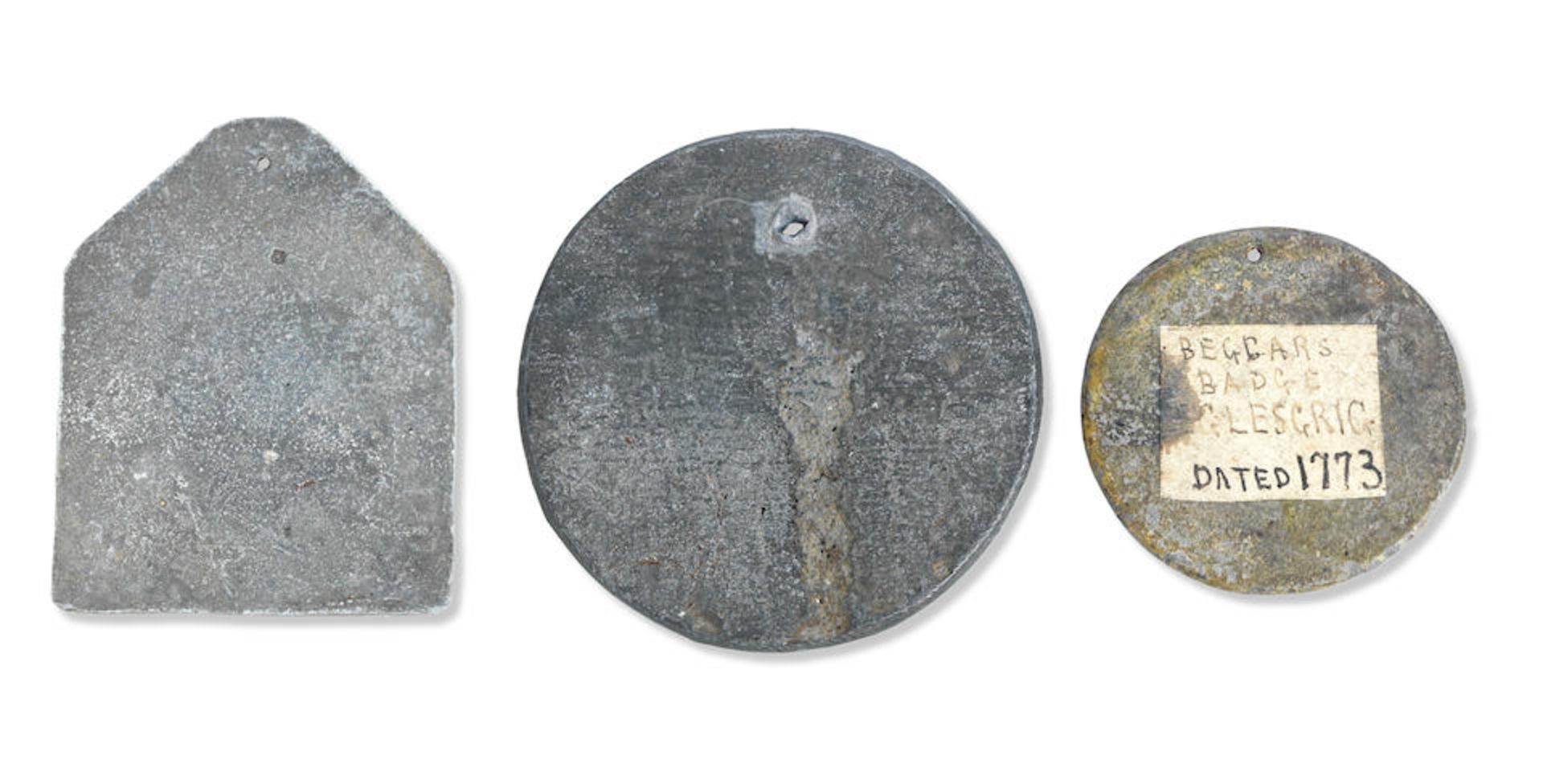 Three Scottish lead beggar's badges 18th/19th Century - Image 3 of 3