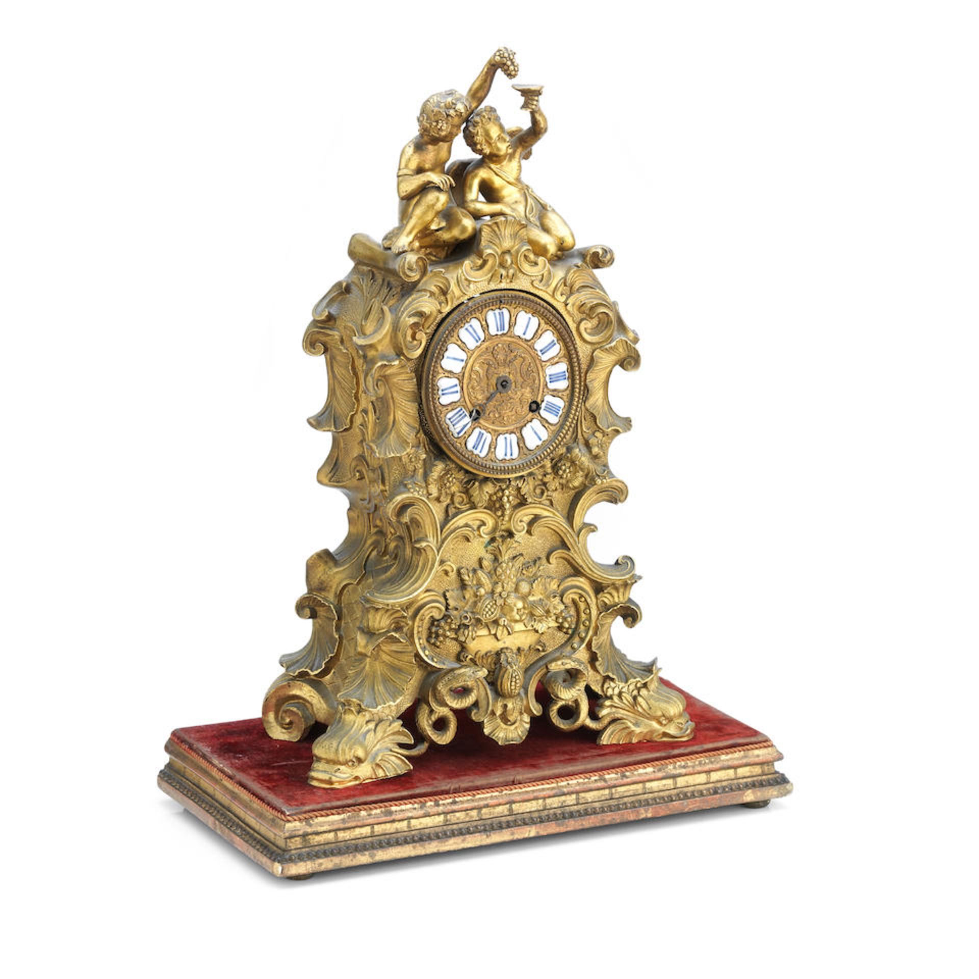 A Louis XV style ormolu mantel clock By Leroy & Fils, Paris, 19th Century