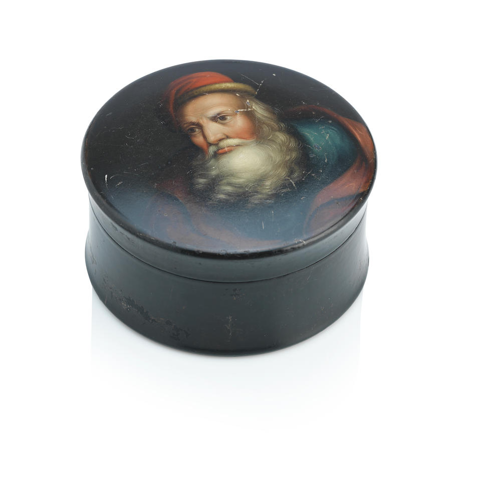 A Russian lacquer box Late 19th Century