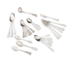 A collection of Scottish silver flatware Various makers and dates
