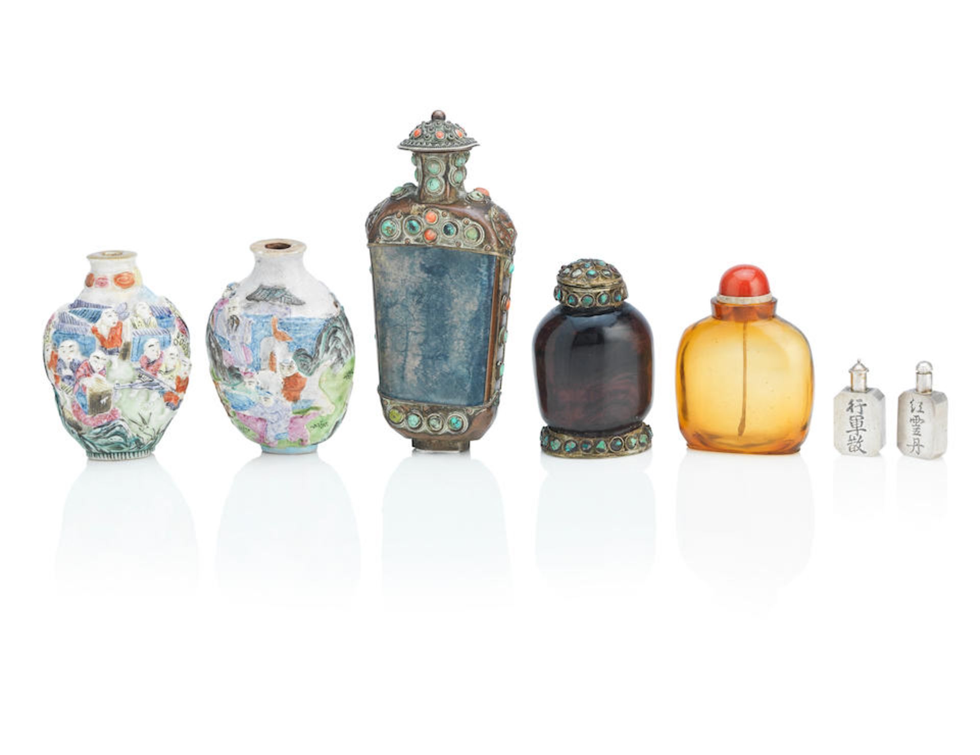 A collection of Chinese snuff bottles 19th Century