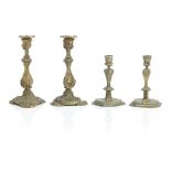 A pair of Louis XV style ormolu candlesticks 19th Century (4)