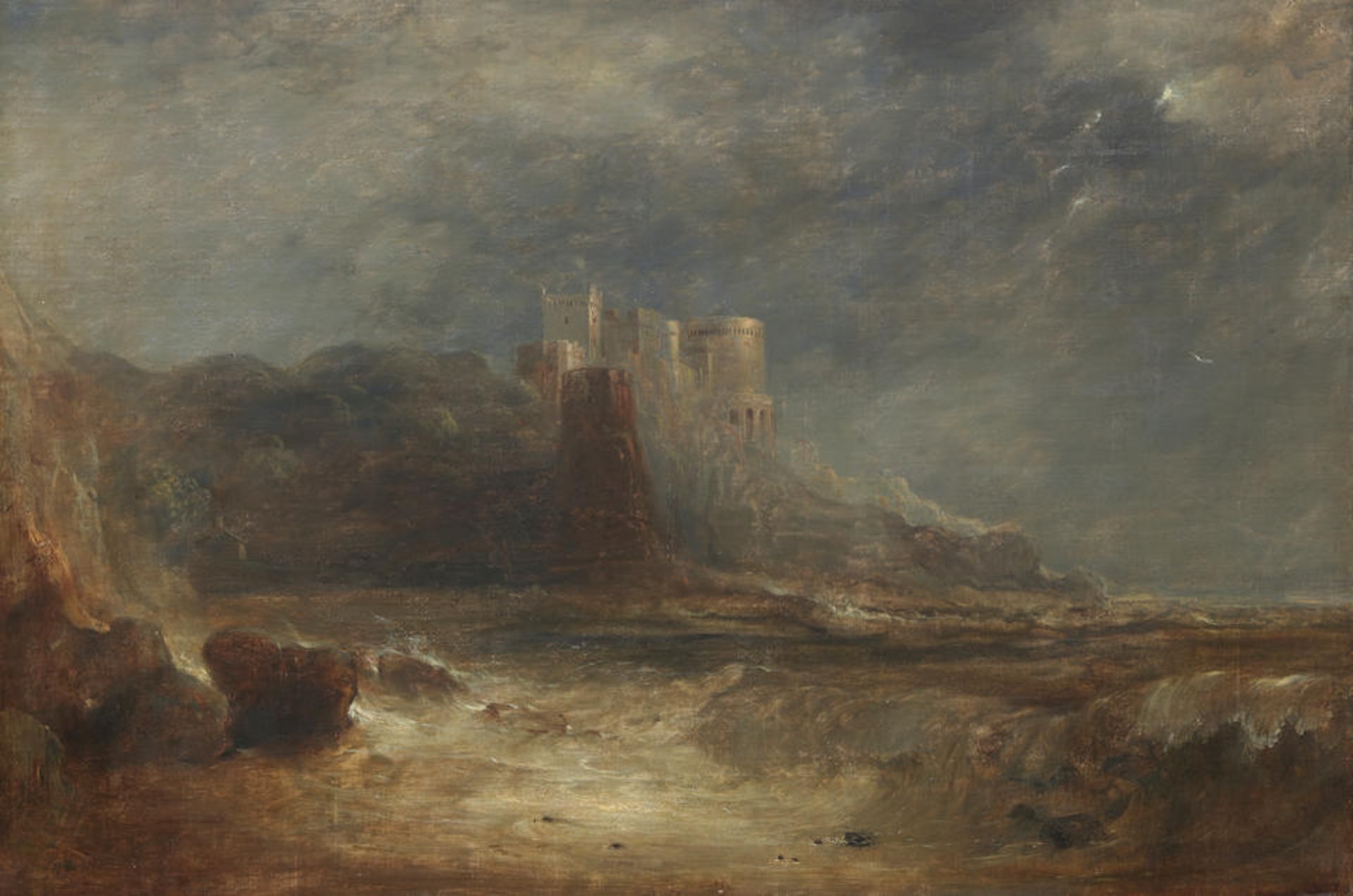Attributed to Reverend John Thomson of Duddingston HRS (British, 1778-1840) Tantallon Castle