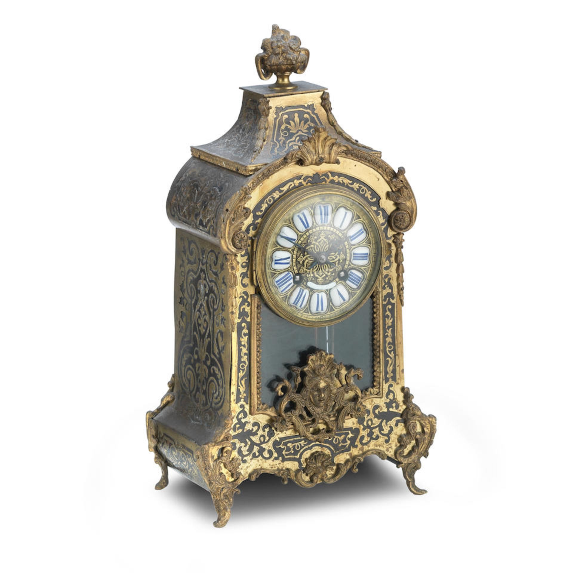 A French Boulle marquetry bracket clock 19th Century