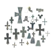 A collection of Byzantine bronze crosses Circa 6th to 13th century (qty)