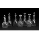 A collection of Georgian glass decanters Late 18th/early 19th century