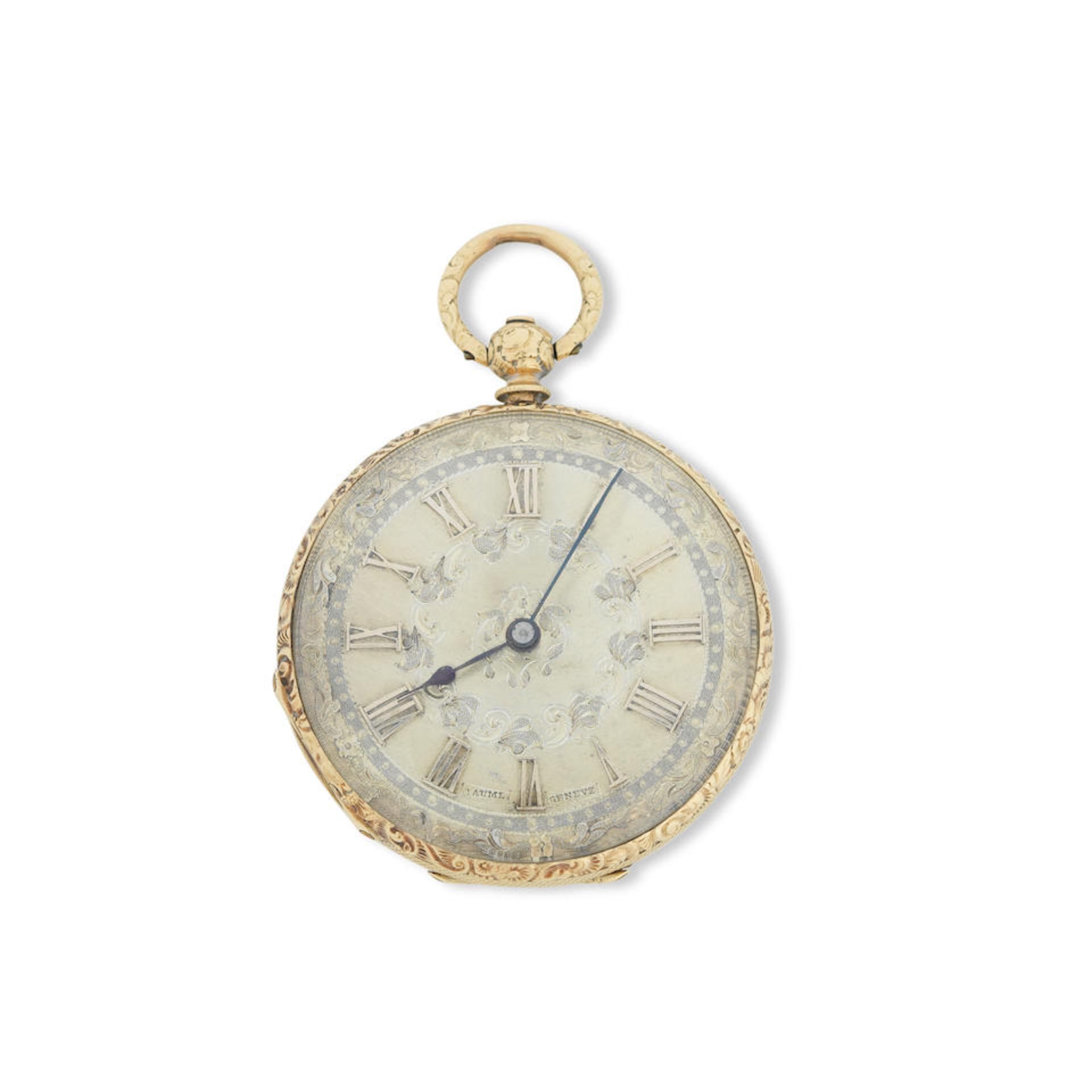 Baume Geneve B & L. An 18 carat gold keywind fob watchCirca 1890