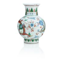 A doucai decorated vase Bearing Wanli six character but 19th Century