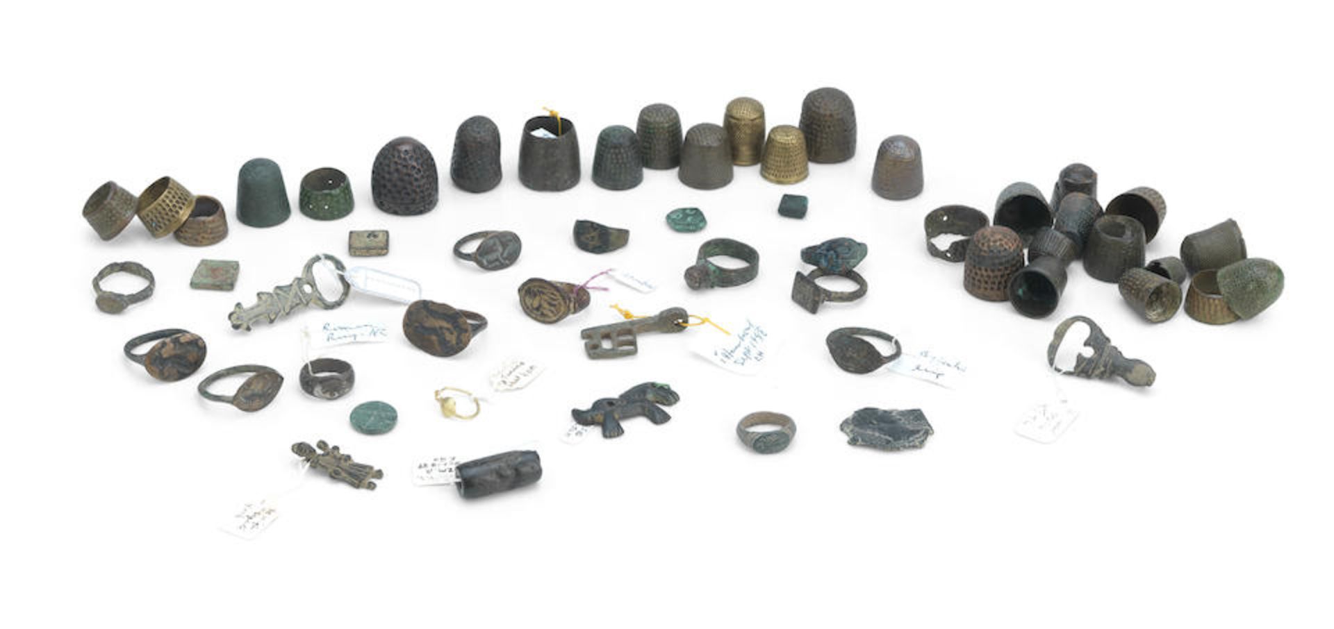 A collection of thirteen Roman and Byzantine bronze rings (qty)