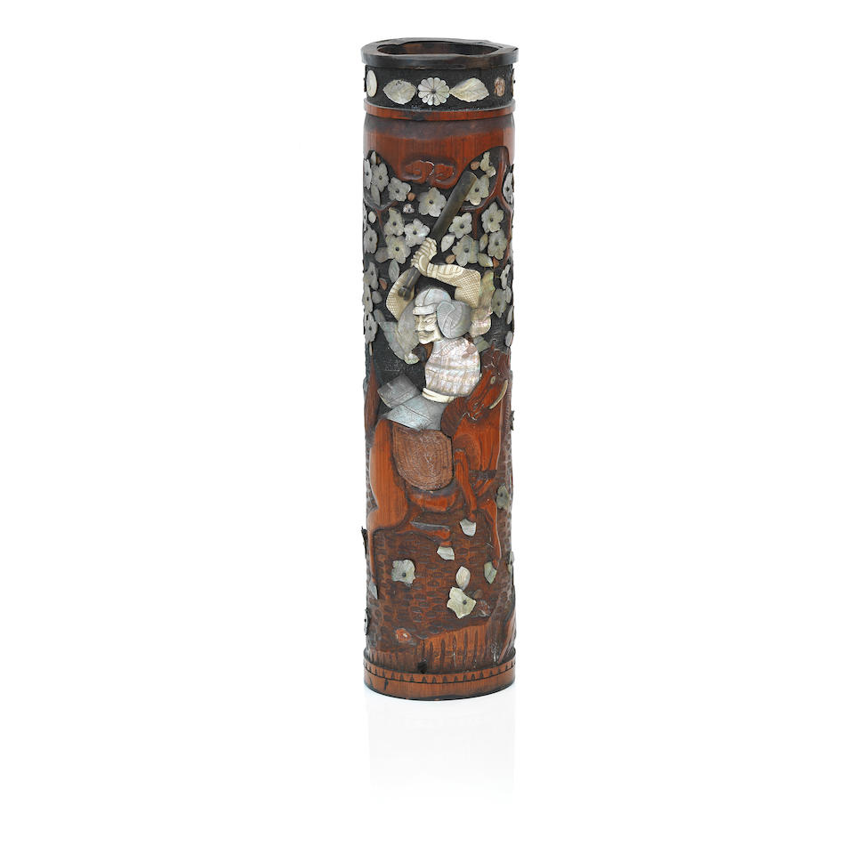 A Shibayama sleeve vase Meiji