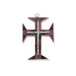 A Garnet and diamond cross of the Portuguese Order of Christ, circa 1790