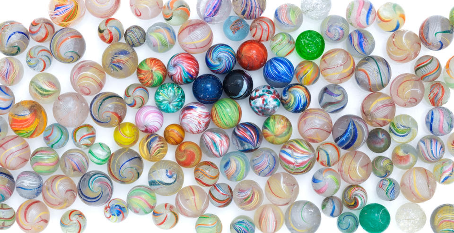 A collection of glass marbles Late 19th/early 20th Century