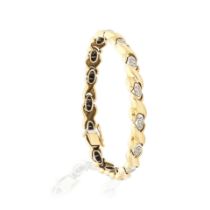 GOLD AND DIAMOND BRACELET BRACELET OR ET DIAMANTS