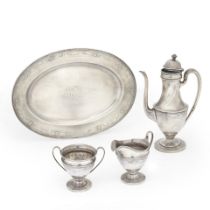 Whiting Sterling Silver Demitasse Set with Tray,